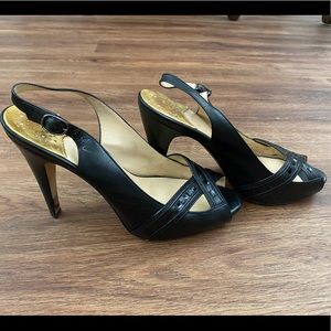 Cole Haan Nike Air Peep Toe Platform Slingback Heels 🖤